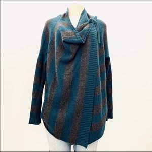 Vince wool/cashmere cardigan w/ asymmetrical wrap